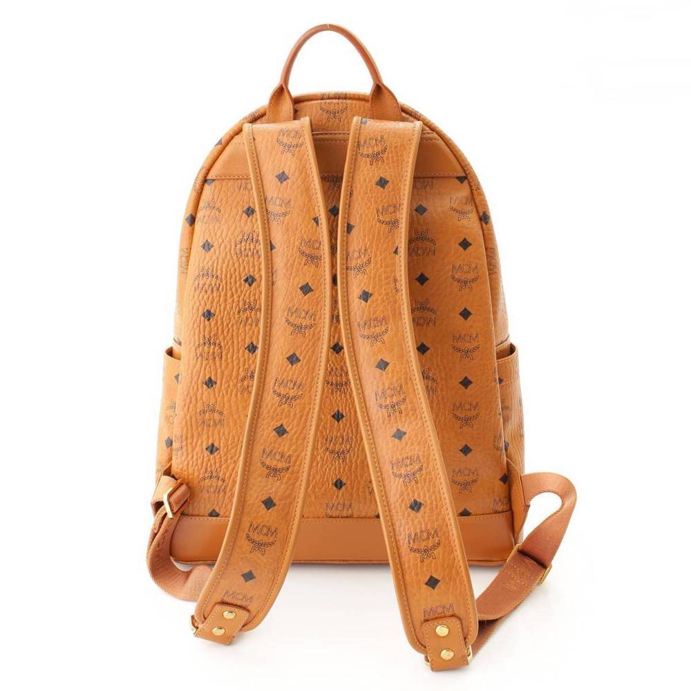Mcm Studded Brown Logogram Backpack Rucksack - image 4